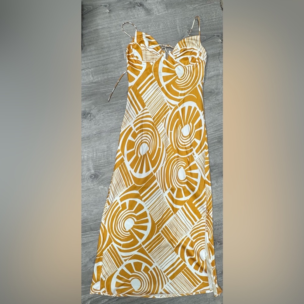 Women’s satin dress tie back details